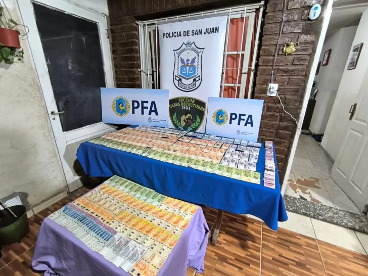 Secuestraron drogas, dinero y celulares durante un allanamiento en una vivienda de Chimbas
