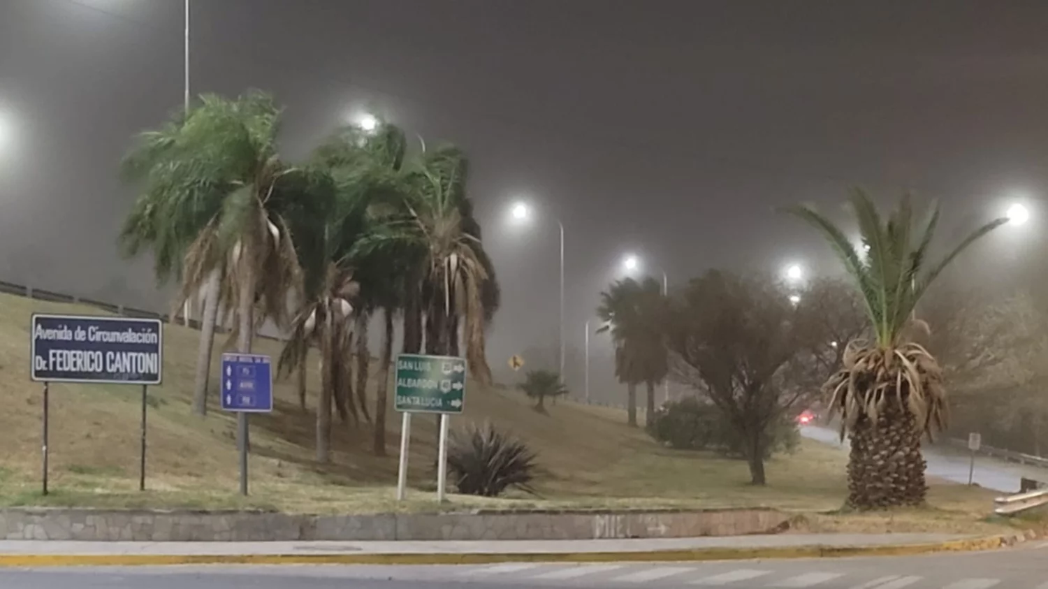 R (1) Tiempo en San Juan: pronostican fuerte viento sur para este martes por la noche