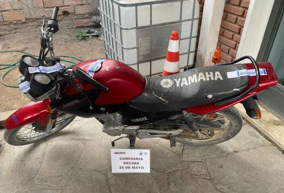 Recuperaron en 25 de Mayo una moto que había sido robada en Mendoza