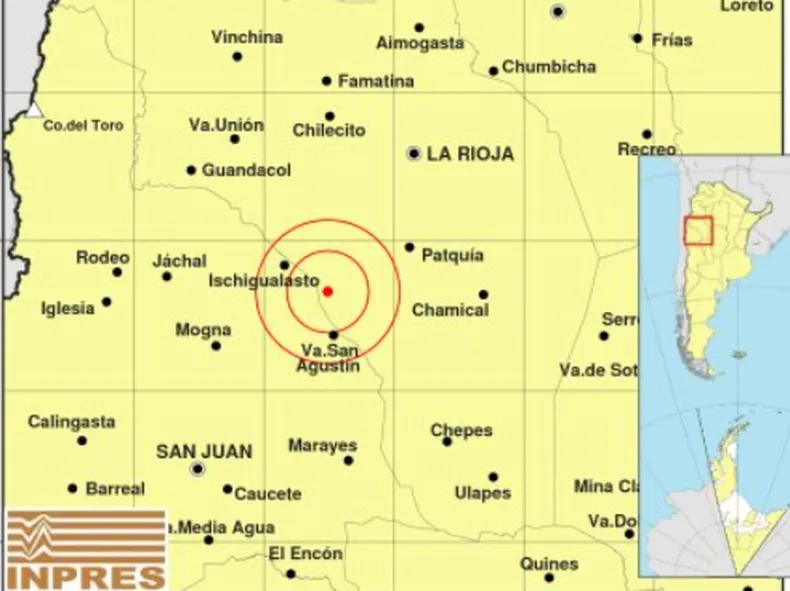 Un sismo en La Rioja también se sintió en San Juan